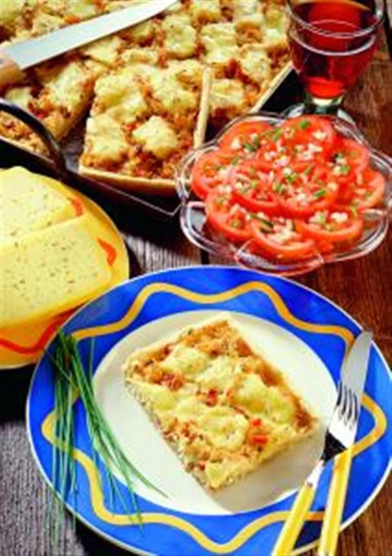 Blechkuchen mit Rahmsauerkraut