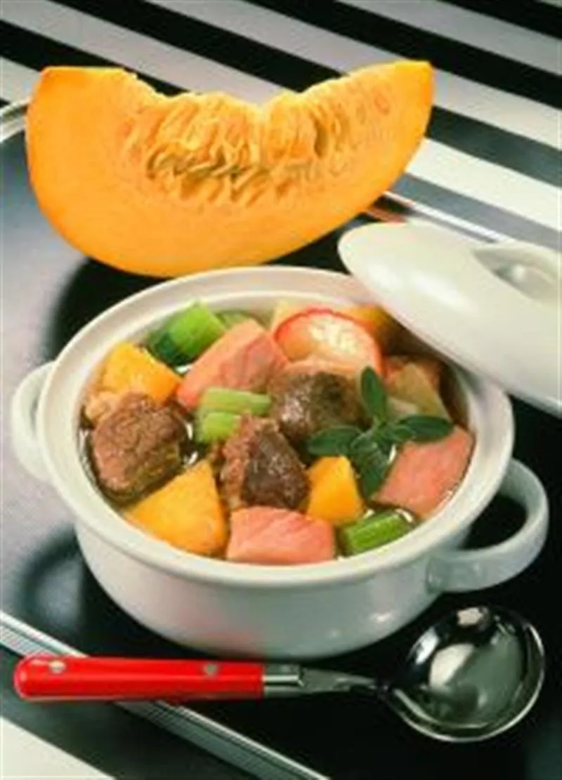 Fleischtopf mit Kürbis
