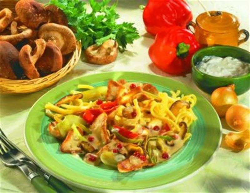 Puten-Pilz-Geschnetzeltes