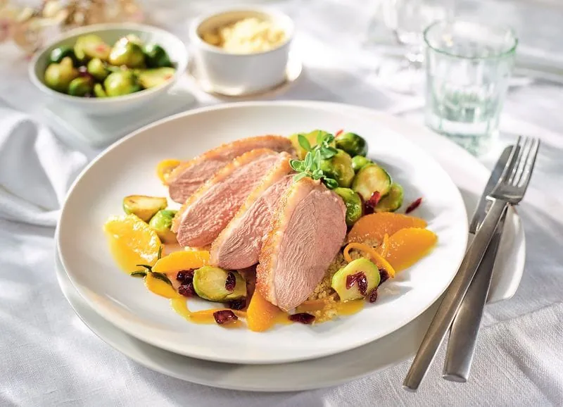 Entenbrust mit Orangensauce