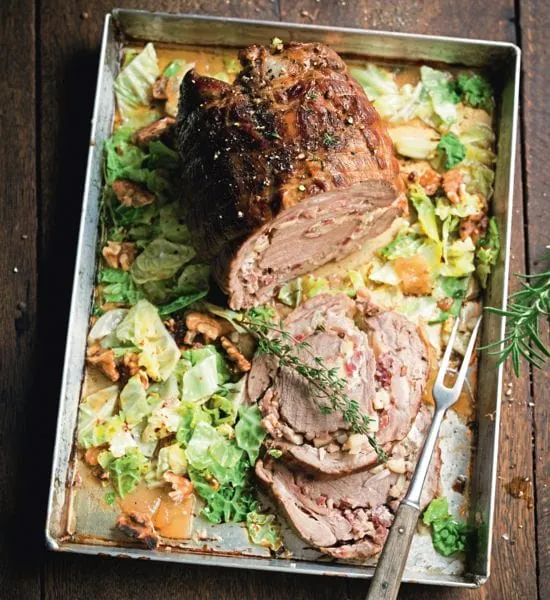 Gefüllter Kalbshals mit Apfel