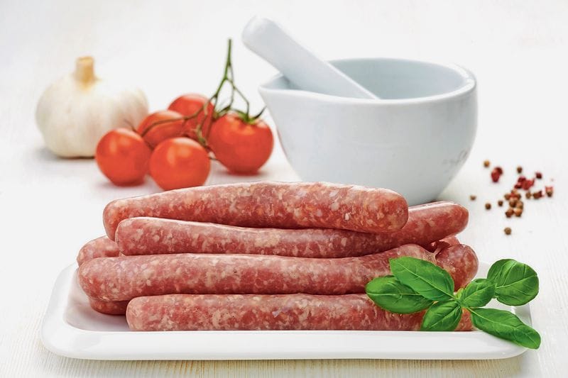 Sausage casing based on alginate for genuine eating pleasure Die