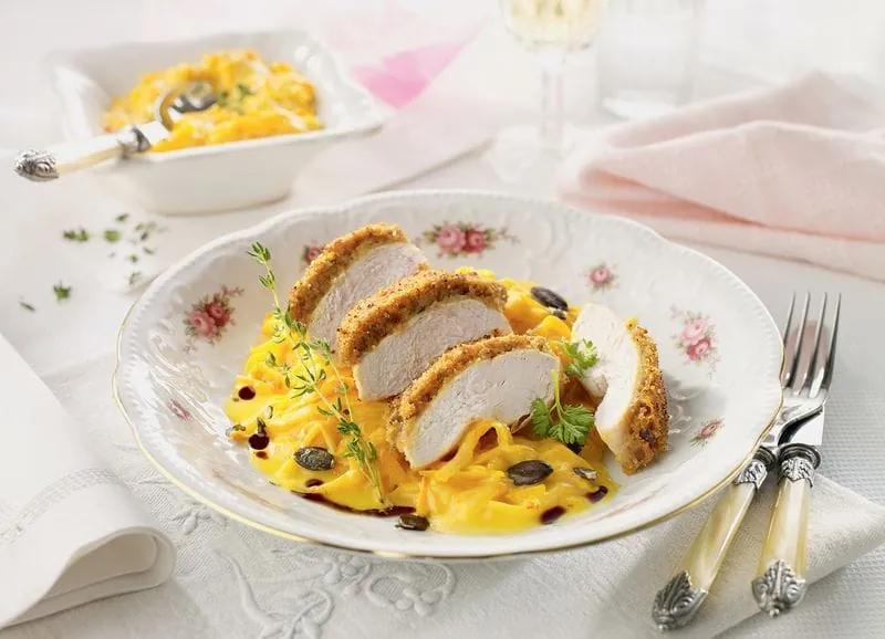 Hähnchenbrust mit Maronenkruste