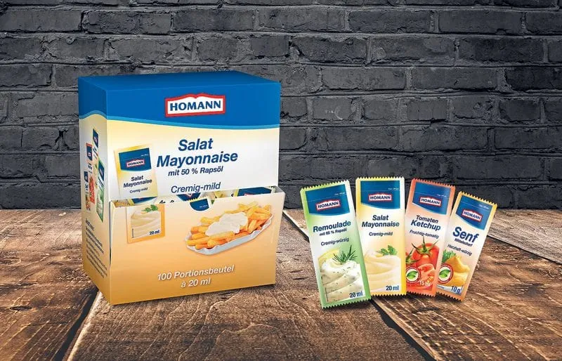 Im Portionsbeutel: Mayo, Ketchup und Co.