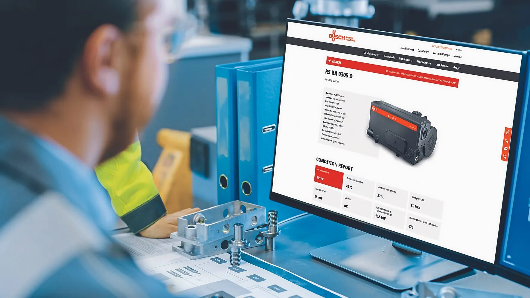 OTTO zeichnet sich durch eine frühzeitige Problemerkennung aus und hilft, ungeplante Stillstandszeiten zu vermeiden. Letztendlich sorgt es für optimale Prozesssicherheit und trägt so zu einer gesteigerten Produktivität bei. Busch Vacuum Solutions