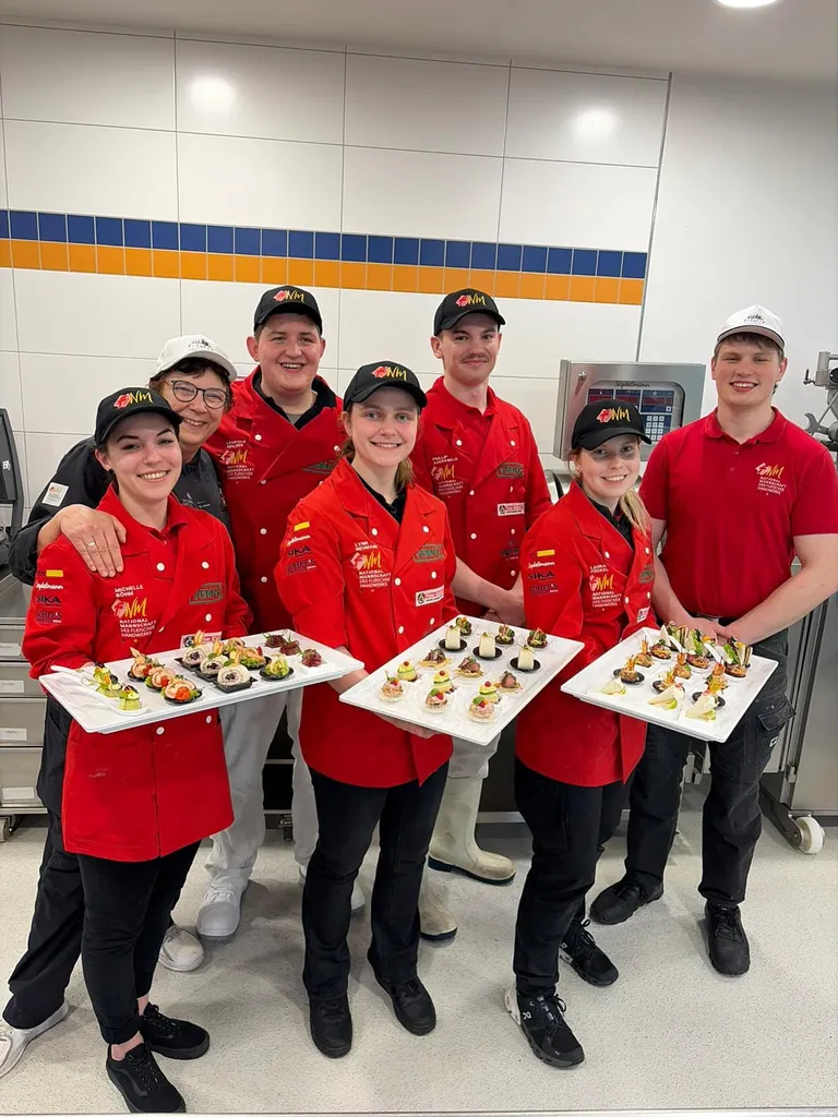 Die Nachwuchstalente der Fleischer-Nationalmannschaft:  